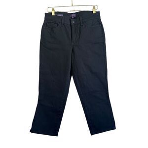 NYDJ‎ Karen Capri Jeans Women's 8 Black Denim Casual Minimalist